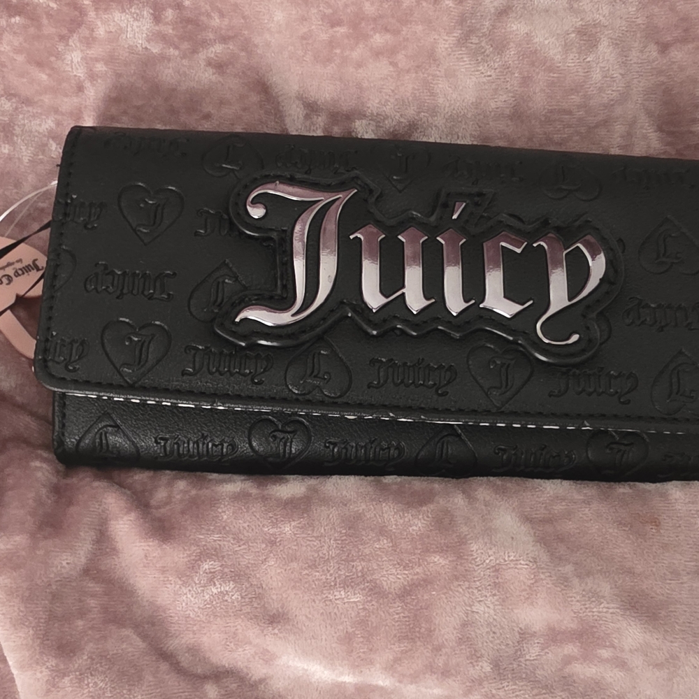 Juicy Couture Black Embossed Wallet